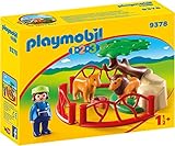 playmobil 123 mi primera granja 6750 Se puede combinar con el artículo 9377 1.2.3 Zoo: El recinto del león se puede unir a la parte posterior con acceso a la segunda cueva en la roca. Las tres vallas y la roca con árbol se pueden colocar libremente.