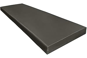 AMANSTYLE LTD 100% Waterproof Garden Bench Cushion 2/3/4 Seater Outdoor Long Bench Seat Pad for Lawn & Garden, Patio, Office, Coffee Shop with Removable Cover (Charcoal, 2 Seater - 108cm x 45cm x 6 cm thick)