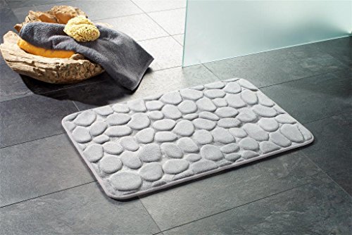 PANA PA_LONDON_11 Memory Foam Badematte 50 x 80 cm, Stone Design, smoke
