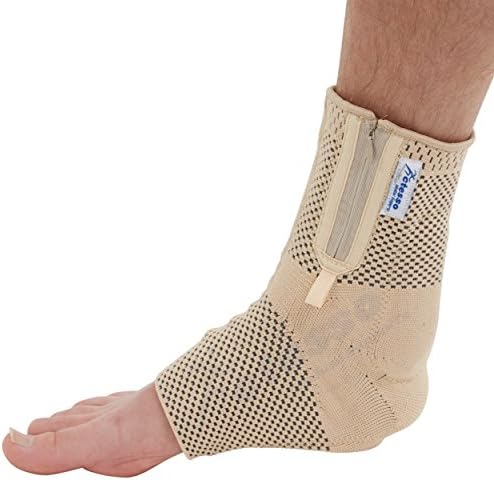 Actesso Achilles Tendon Ankle Support Brace (Beige, Medium Right): Silicone Pads Help massage the Achilles and eases Pain and Discomfort