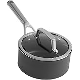 Ninja ZEROSTICK Premium Cookware 16cm Saucepan with Glass Lid, Long Lasting, Non-Stick, Hard Anodised Aluminium, Induction Co
