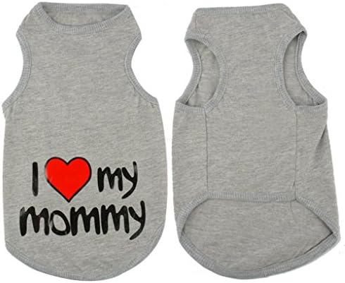 Petcircle Cute Summer T Shirt Vest Sweetheart Puppy Dog Cat Clothes Pet Apparel Gray L