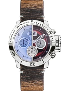 Star Wars Unisex Quarzuhr mit-Zifferblatt Chronograph-Anzeige und braun Lederband star314