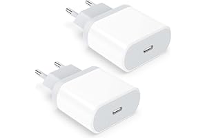 Anigaduo 2 Pack USB C Cargador Enchufe Replacement for iPhone 15/15 Pro/15 Pro Max/15 Plus/14/13/12/11/8/XS, iPad, AirPods, 20W USBC Cabezal Carga Adaptador Tipo C Pared Cargado Corriente