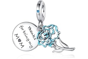 BEEUVIP Zwierzęta Figurki Miłość Charm na bransoletki, wisiorki ze srebra próby 925, koraliki do naszyjników, na Dzień Matki, urodziny, prezent na Boże Narodzenie