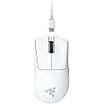 Razer DeathAdder V3 Pro Wireless Gaming Mouse- White : Ultra Lightweight - Focus Pro 30K Optical Sensor - Optical Switches Gen-3 - HyperSpeed Wireless - 5 Programmable Buttons - RZ01-04630200-R3A1
