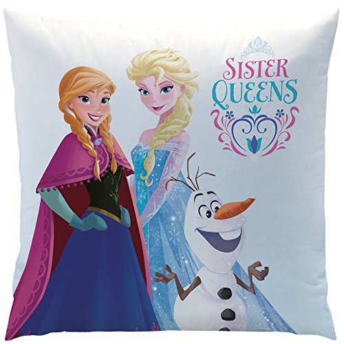 Disney Frozen 043225 Kissen Sisters Queen, Polyester, 40 x 40 cm