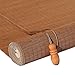 Produktbild BLWX - Rollo Bambus Vorhang - Natur Nanmu Kordelzug Bambus Vorhang staubdicht und wasserdicht hohlen Teeraum Shutter [3 Farben 23 Größen] Rollo (Farbe : B, größe : 50x200cm)