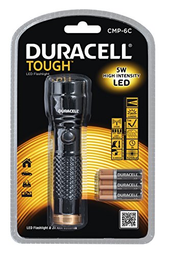 Duracell Taschenlampe mit 1x 5 W, Cree LED, Aluminium Gehäuse mit Batterien CMP-6 C - 2