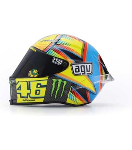 Casque AGV Valentino Rossi MotoGP Barcelone 2008 - Miniature échelle 1/2 Par Minichamps