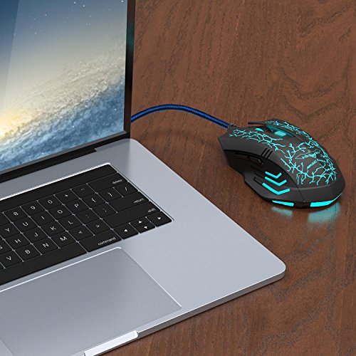 Havit Raton Gaming LED Raton Gaming Mouse HV-MS672 Al  mbrico Rat  n para Juegos 2400 dpi 6 Bot  n Rat  n Cableado Ergon  mico  7 Colores LED Relajantes