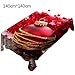 Produktbild Weihnachtstischdecken, rechteckig, rot, wasserfest, Tischdecke und Tischläufer, für Zuhause, Küche, Party, Dekoration, farbe, 140 cm * 140 cm