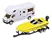 Produktbild Happy People 30007 - Motorhome-Wohnmobil mit Anhänger, 36 cm, farblich sortiert