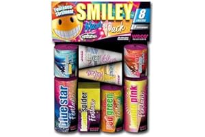 Weco Smiley Maxi Pack 8-teiliges Fontänen-Sortiment Jugendfeuerwerk der neuen Generation, Kinder ab 12 Jahren