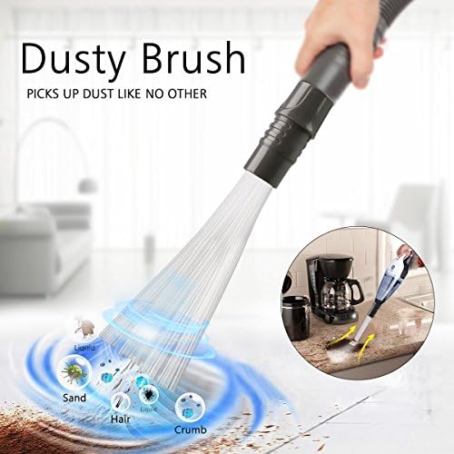 Dust Daddy Dust Brush Cleaner Vacuum Attachment-Air Vents/Keyboards/Drawers/car/Tools/Crafts/Jewelry/Plants As Seen on TV (Grey)