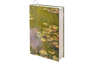 Kuiaobaty Monte Art Books Cover Cloth Dust Jackets Cover, Water Lily Paint Stretchy Book Covers for Paperbacks Bookish Gift