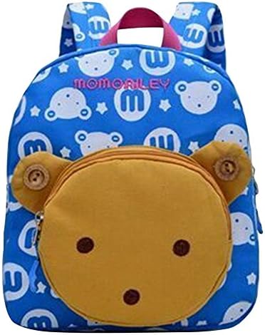 Cute Baby Animals Bear School Bookbags Backpack for Girls Boys Nursey Sky Blue