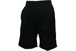 L S U LSU Boys Pull-UP School Shorts Uniform Half Elasticated Back~NO Zip/Clip~ 2-11YEARS