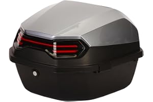 awliye Motorradkoffer Topcase 39x39x29cm 35L Motorradkoffer Heckkoffer Kofferraum top case Roller Koffer Wasserdicht Motorrad Top Box mit Sicherheitsschloss für Helm Gepäck Roller Motorrad Scooter
