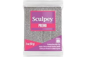 Sculpey Premo 2oz White Gold Glitter