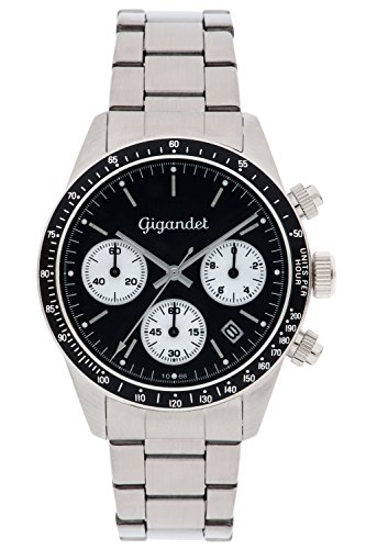 Gigandet Race King Herren Armbanduhr Chronograph Analog Quarz Schwarz Silber G5-006 Gigandet Race King Herren Armbanduhr Chronograph Analog Quarz Schwarz Silber G5-006