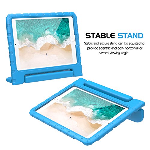 MoKo Hülle für Neu iPad Pro 10.5 Zoll 2017 – Superleicht EVA Stoßfest Kinderfreundlich Kinder Schutzhülle mit umwandelbarer Handgriff Handle und Standfunktion für Apple New iPad Pro 2017 10.5 Zoll, Blau - 4