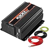 POTEK Converter 1000W Car Power Inverter 12V DC to 230V AC UK 3-pin Plug Outlet Modified Sine Wave Converter with 5V/2A USB Port for Power Tools,TV,Laptops,Mobile Phones etc.