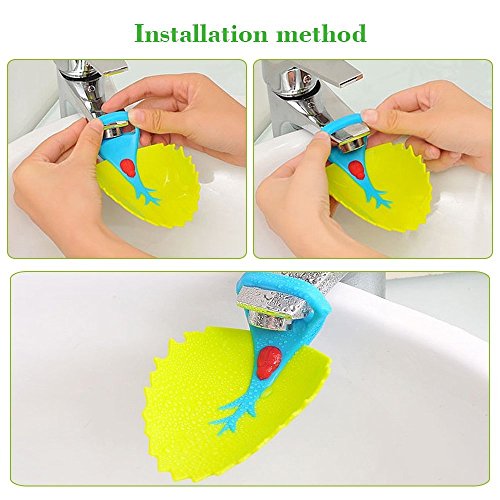 Schönes Leben* 3 Stück Wasserhahn Extender Hahn Extender für Kinder Baby Hände waschen Badezimmer Waschbecken Blatt-Art Sink Stil - 6
