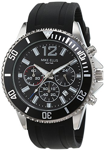 Mike Ellis New York Herren-Armbanduhr RaceTime Analog Quarz Silikon SM2907 Mike Ellis New York Herren-Armbanduhr RaceTime Analog Quarz Silikon SM2907