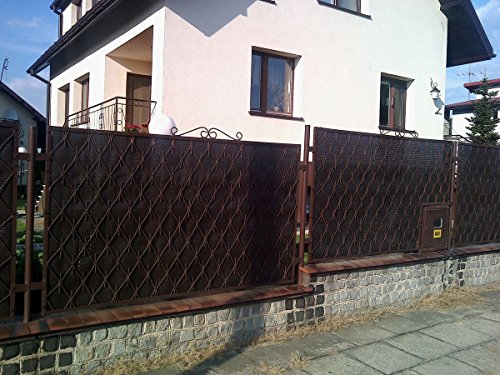 Mayaadi-Home Rattan Balkon und Terrassen-Sichtschutz inkl. Kabelbinder für eine einfache Montage, 100cm breit Anthrazit (Meterware) - 3