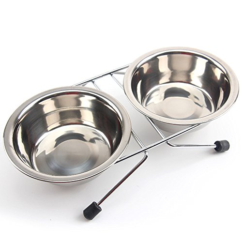 Raised-Pet-Bowls-PYRUS-Elevated-Double-Stainless-Steel-Round-Shape-Food-and-Water-Bowl-Feeder-with-Non-slip-Stand-for-dogs-cats-and-other-animal