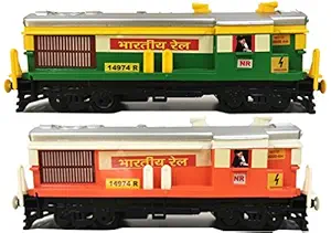Jack Royal Locomotive Train Engine (Set of 2 Pice) (Sky Blue-Orange)