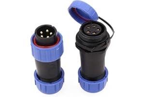 Eonvic HE21 5 Pin Aviation Circolare Connettore Filettato Spina Maschio Presa Femmina Impermeabile IP68 Connettore Cavo in Linea per Dispositivo Industriale Segnale di Potenza