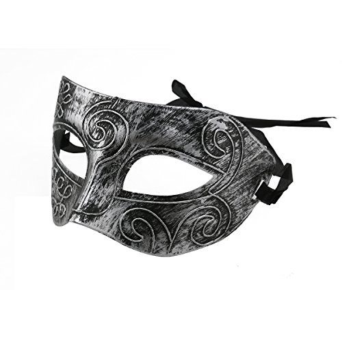 TINKSKY Maskerade Gesicht Maske Männer Roman für Kostüm Ball Halloween Silber - 8
