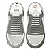 Price comparison product image Pair No Tie Elastic Silicone Shoelaces Plus size - Grey