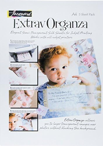 Jacquard Print On Silk Ink Jet Fabric Sheets (5 sheets Size A4) Create Images on Fabric