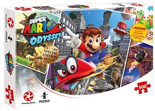 Preisvergleich Produktbild Nintendo Original Super Mario Odyssey - Coverartwork - Puzzle mit Poster
