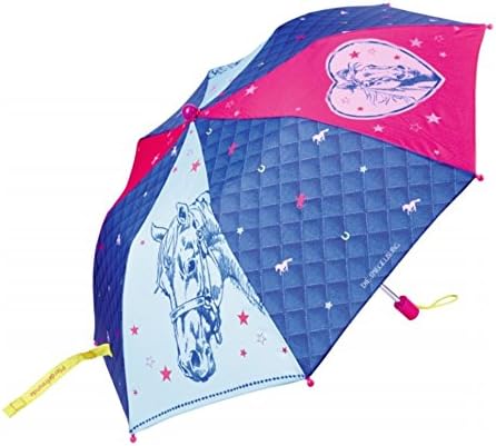 Horse Friends Foldable Umbrella with Transparent Panel-Part, 33 x 80 cm, Model# 12829