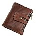 Produktbild Herren Ledergeldbörse Reißverschluss Münzfach kurze Geldbörse Geldbeutel MNner RFID GeldbRse Portmonaise Brieftasche Hochformat HerrenbRse HerrengeldbRse Portmonee Wallet mit Geschenkbox,Coffee