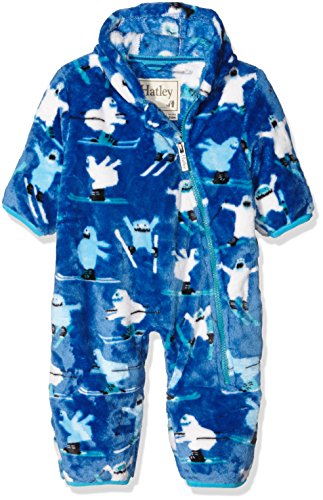 Hatley Baby Boys 0-24m Fleece Bundler-Ski Monsters Jumper, Blue, 18-24 Months
