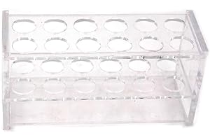 feedal 12 Sockets Clear Acrylic Test Tube Rack Acrylic Test Tube Holder (25ml)