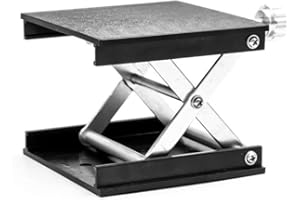 RANRAO Gato pequeño de laboratorio científico, mesa elevadora de aluminio, plataforma de gato 3.54