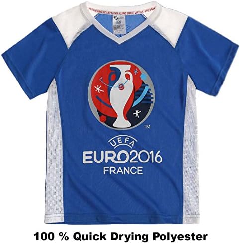 Official Licensed UEFA EURO 2016 Short Sleeve Top T-Shirt Jersey For Kids Boys-104cm-Design 1