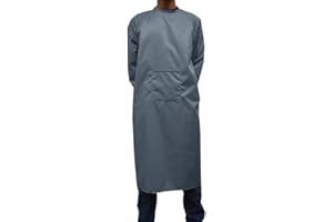 UE STORE Adults Long Sleeve Cooking Kitchen Apron Waterproof Butcher Artist Apron