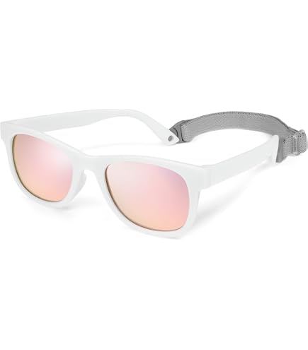 ActiveSol Lunettes De Soleil Bébé Fille & Garçon 0-24 Mois – Ultra Résistantes En Caoutchouc Souple, Polarisé UV400, Protection Totale 100% UV