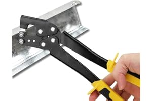 CMYKZONE Crimpzange FüR Stahlbolzen, Handkiel Metall Stanzschloss Trockenbau Handwerkzeug, Hohe StäRke, Anstrengung, Leichte Stahlkiel Feste Lochzange Praktisch FüR Den Bau In HäUsern, BüRos, Lagerhallen Usw