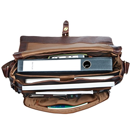 STILORD  Merlin  Vintage Leder Umh  ngetasche Damen Herren klassische Aktentasche f  r Arbeit B  ro gro  e Unitasche mit 15 6 Zoll Laptopfach echtes B