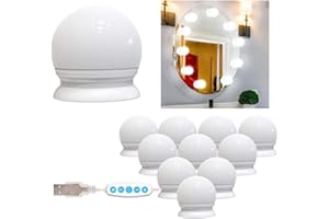 AEINIWER Mambmk Hollywood Style Vanity Mirror Lights Kit, 10 Dimmable Led Bulbs with 5 Color Lighting Modes, Lighting Fixture Strip for Makeup Vanity Table Set in Dressing Room& Bathroom(Mirror Not Include)