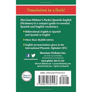 Merriam Webster's Pocket Spanish-English Dictionary (Pocket Reference Library)