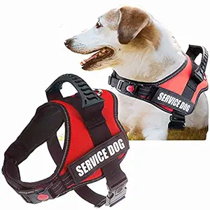 Godzilla Pet Club Service Dog Harness Breathable and Adjustable Dog Harness Military Dog Harness with Handle Service Dog Vest Dog Vest Harness for Training, Hunting, Walking Large Size